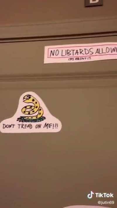 Ultra Chad decorates his door while normies watch in despair