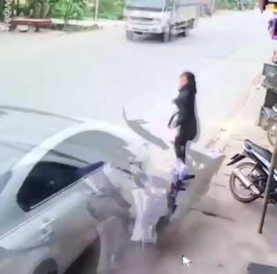 She barely survived that