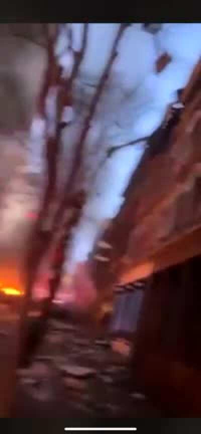 Explosion in downtown Nashville today. Authorities say it was an 'intentional act'. Warning - Footage is frightening.
