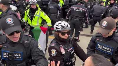 Pro-Hamas rally in UK. Why the left/liberals generally associate themselves with this organization and supporting Palestine? Sha ria law applied in the area controlled by the Palestinian Authority does not correspond with liberal values. Hamas also pro-te