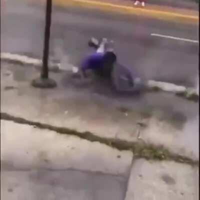 Man who took too much flops around like a fish.