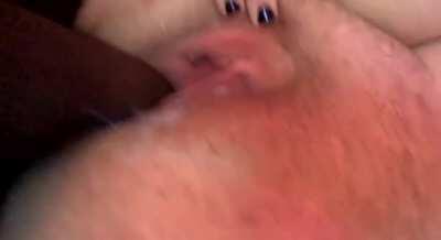 Milf spreads her pussy for bbc