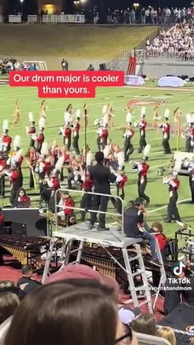 The dancing Drum Major 