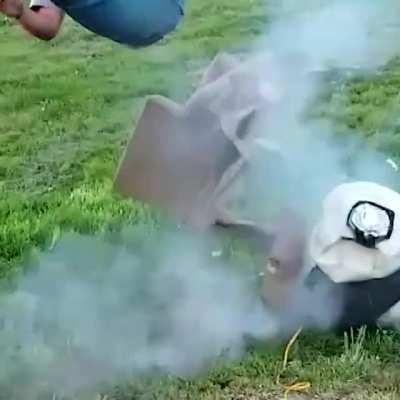 An Exploding Airbag (Underneath a Chair) Sends Cowboy Johnson Upwards!!!