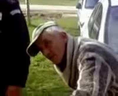 Drunk Serbian Man Confuses Breathalyzer with flask