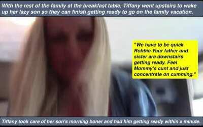 Tiffany needed to get her son moving before so they start running late to the airport. Sometimes Mothers need to take matters into their own hands.