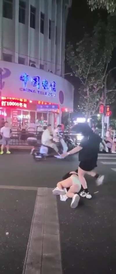 She caught the mistress.