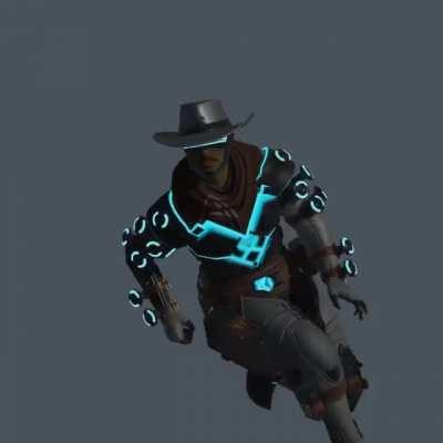 I think people are underestimating how cool this skin is, So I made this so you could see how much glows and how cool the back it. He has a robo leg and arm