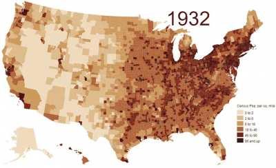 US Population Density, 1790-2010
