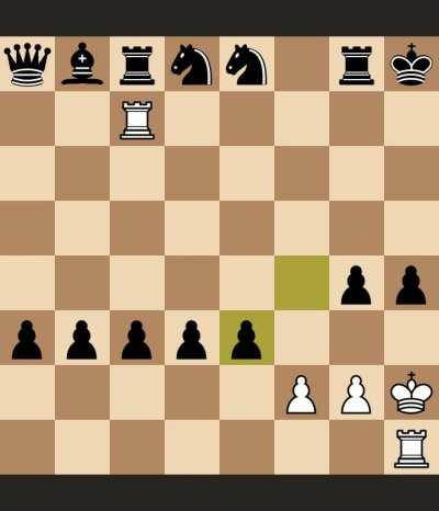 Forced mate in 8 for White despite a huge material disadvantage