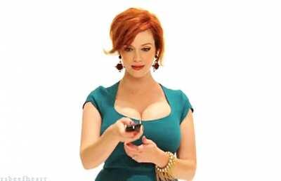 Christina Hendricks enjoying her vibrating panties