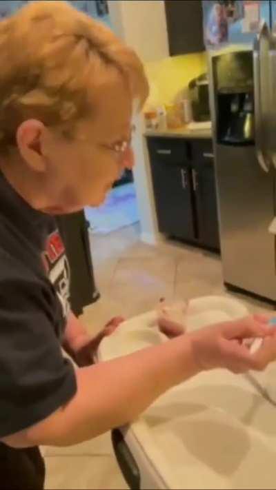 What is grandma doing