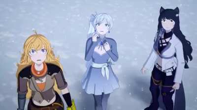 RWBY V6- I love how qrow just looks away but the girls are naaa we gotta look at this. The MCs of RWBY are totally lesbian