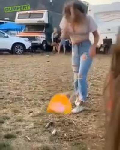 Admire her determination.