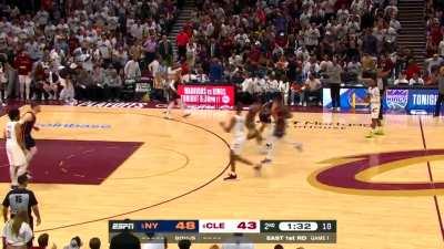 [Highlight] Donovan Mitchell goes flying into the 3rd row to save the possesion