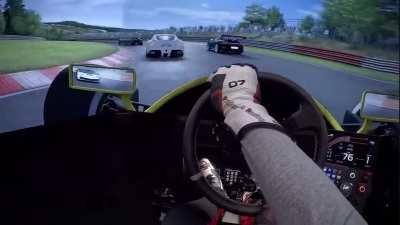 Next level race sim and car control of an old school F1 