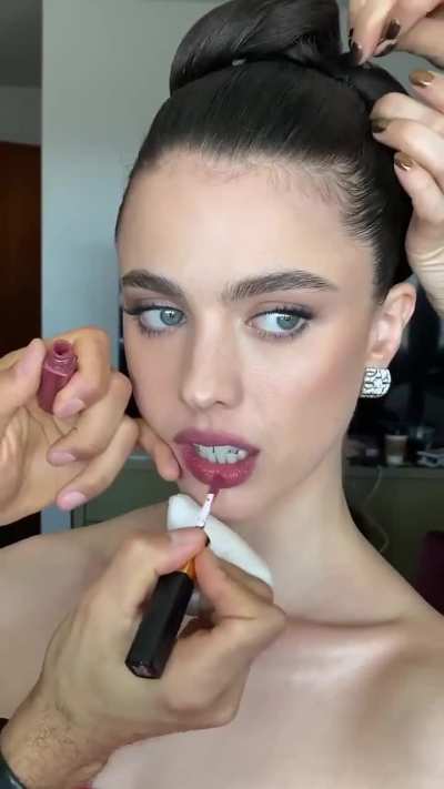 Margaret getting ready