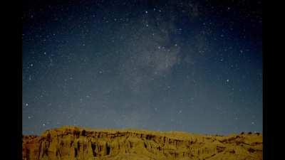 Timelapse of a few Perseid meteors at Red Rock Canyon, CA
