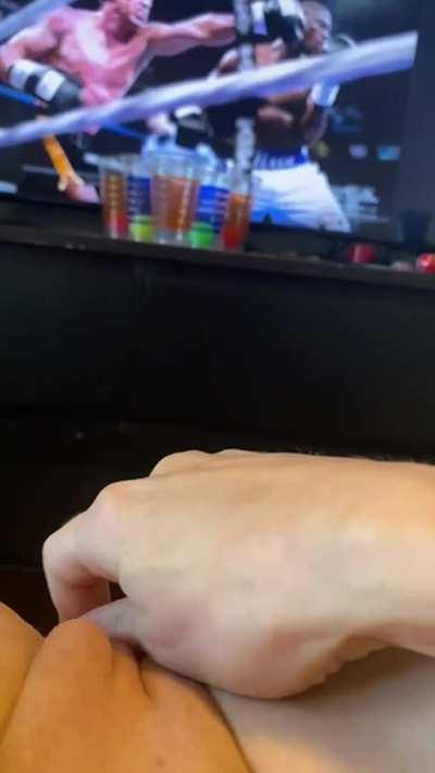 She got a launcher over there