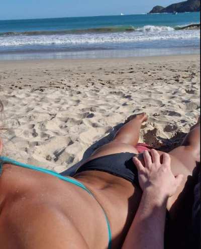 Me and my hubby enjoying the beach before me going to a new sexual adventure