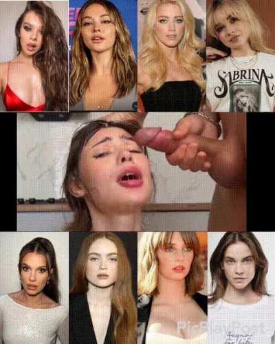 On whose face wyr slap with your tool, guve bj and cum on her face. Hailee steinfeld / Madelyn cline / Amber heard / Sabrina carpenter / Millie bobby brown / Sadie sink / Maya hawke / Barbara palvin