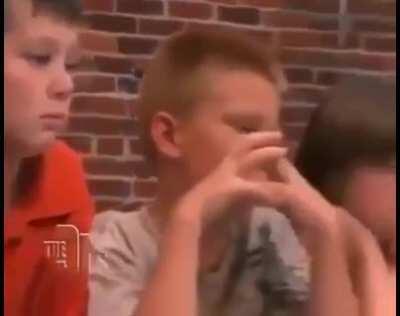 The face at the end is priceless