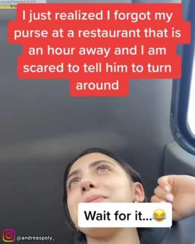 My guy was praying hoping that she forgot something 😂😅