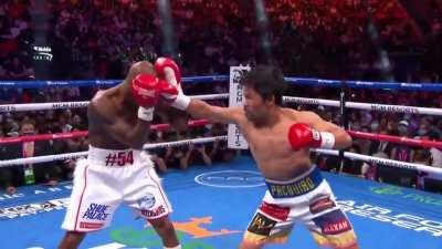 Ugas countering Pacquiao's jab