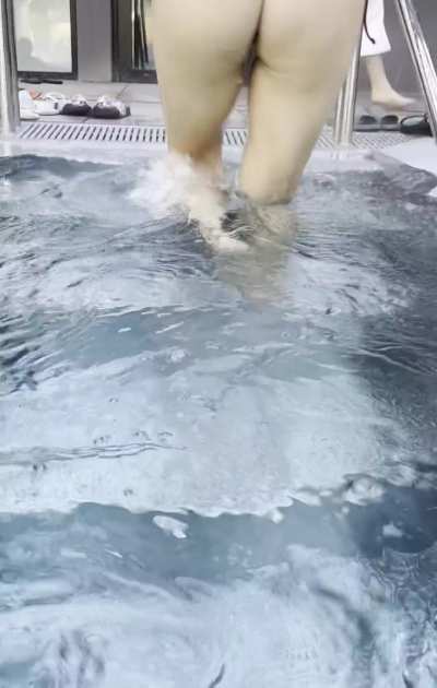 Would love to wear just the plug to the pool area, but rules are rules.