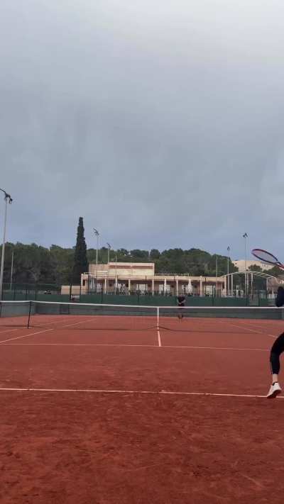 Playing tennis 😍😍