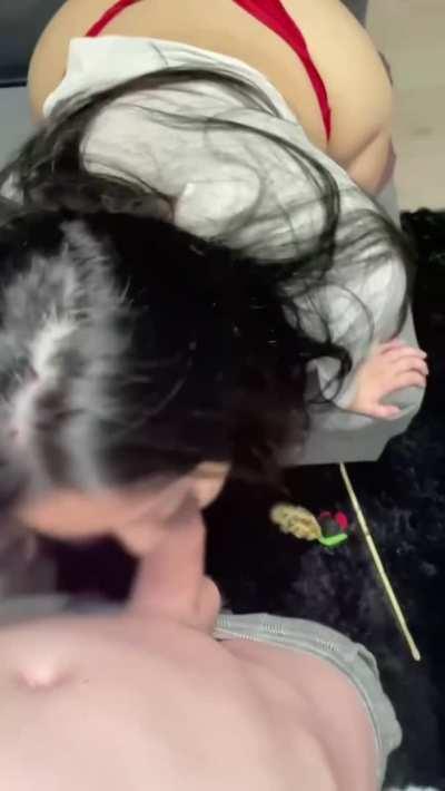 Love wrapping my lips around his cock