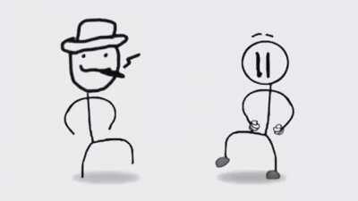 Corrupted distraction dance (Henry stickman Meme)