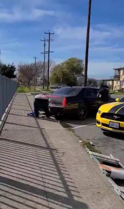 Giant Ass Crack Steals Catalytic Converter