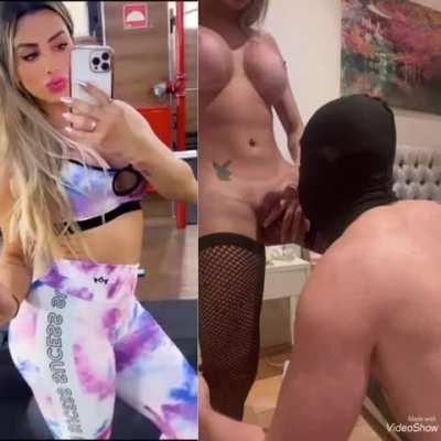 You were just flirting with the cute girl at the gym, next thing you know you're on your knees submitting and sucking her cock... What happened?!