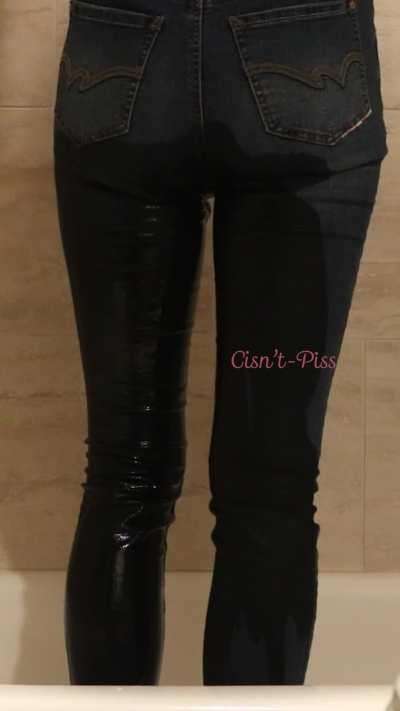 Tucked Trans Girl Wetting Tight Jeans