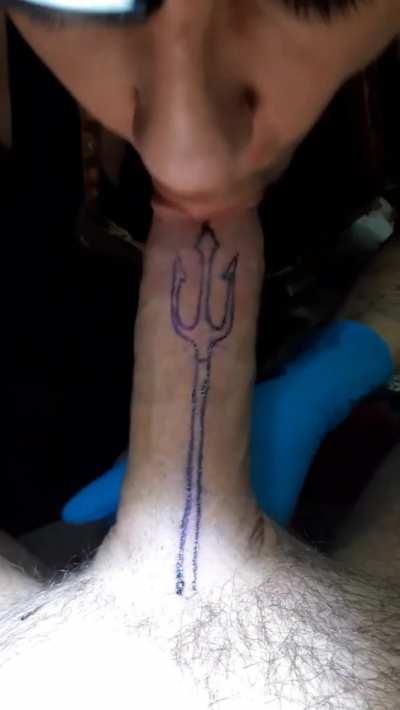 Dick tattoo from professional 