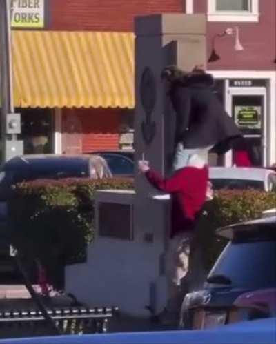 Carrying someone on the shoulders with one to many mimosas