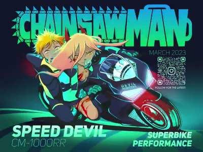 Chainsaw Man x Magazine Cover Aesthetics (Drawn in Procreate on the iPad)