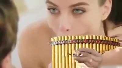 Looks like she blows flutes as well...
