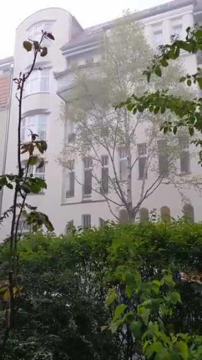 My Wife saw an opportunity to film this spring storm and took it.