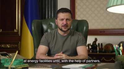 President Zelensky's Latest Address. 19/10/22. Duration 5m29. English Subtitles.