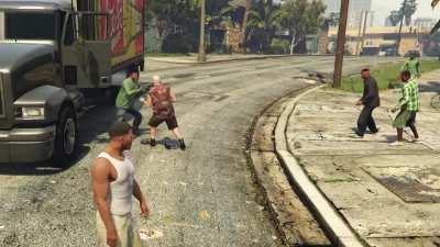 Grove Street Gang Will Defend Franklin If He Is Hurt (GTA 5 Facts and Glitches) DarkViperAU