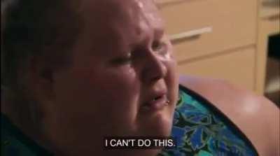 Morbidly obese woman nearly dies trying to get onto a bed with wheels