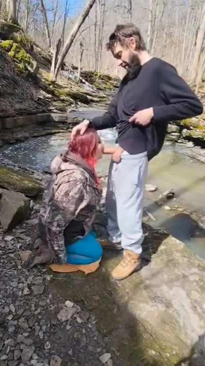 Even submissive while out on the trails