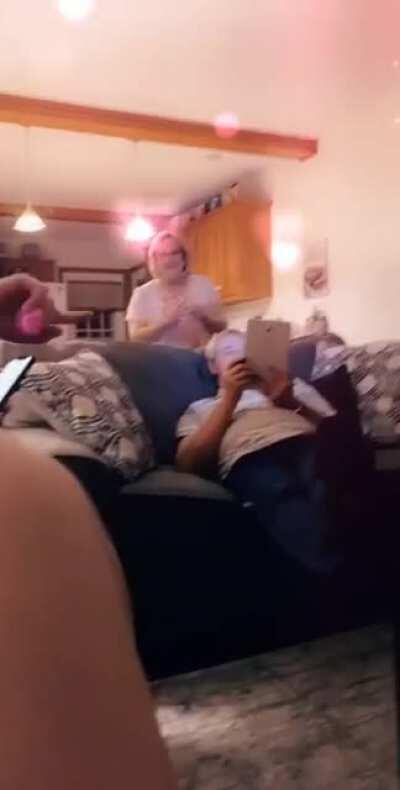 Just after touching his face