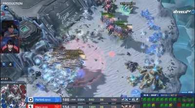 GSL Spoiler - 40 minutes of TvP to see this (Maru Vs Parting)