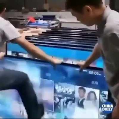 Finally, televisions that can't be damaged by humans have been created.