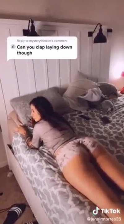 Claps laying down 😳