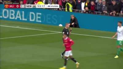 [MUN vs NEW] Ronaldo penalty shout