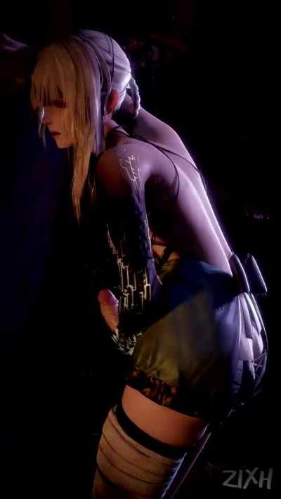 Kaine jerking herself (ZixH) [Nier Replicant]